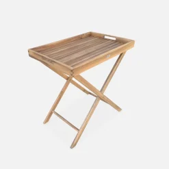 Wooden garden trolley