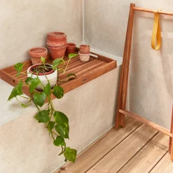 Wooden garden trolley