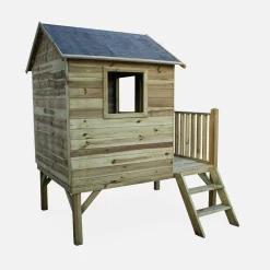Wooden playhouse 2m², Pine - Magnolia