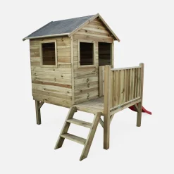 Wooden playhouse 2m², Pine - Magnolia