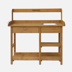 Wooden potting table