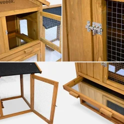 Wooden rabbit hutch