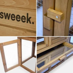 Wooden rabbit hutch