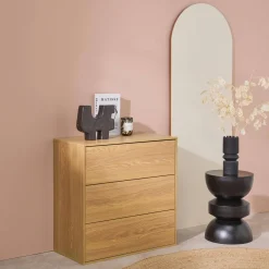 Wooden storage unit, 3 drawers