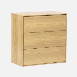 Wooden storage unit, 3 drawers