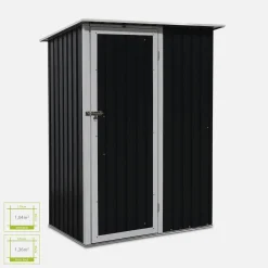 (4.6 x 3.1ft) 1.36m² metal garden storage shed