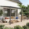 3x5m aluminium lean-to pergola / carport with gutter