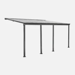 3x6m aluminium lean-to pergola / carport with gutter