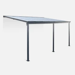 3x4m aluminium lean-to pergola with gutter