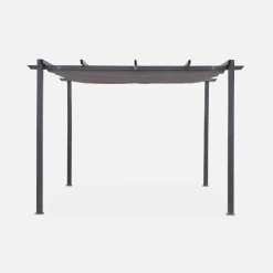 3x3m aluminium pergola with retractable roof