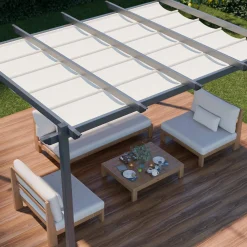 3x4m aluminium pergola with retractable roof