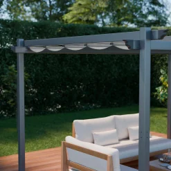 3x4m aluminium pergola with retractable roof