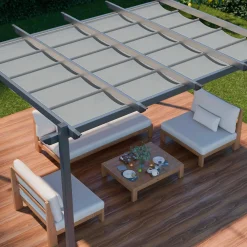 3x4m aluminium pergola with retractable roof