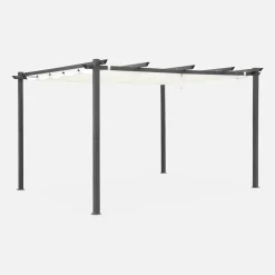 3x4m aluminium pergola with retractable roof
