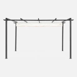 3x4m aluminium pergola with retractable roof