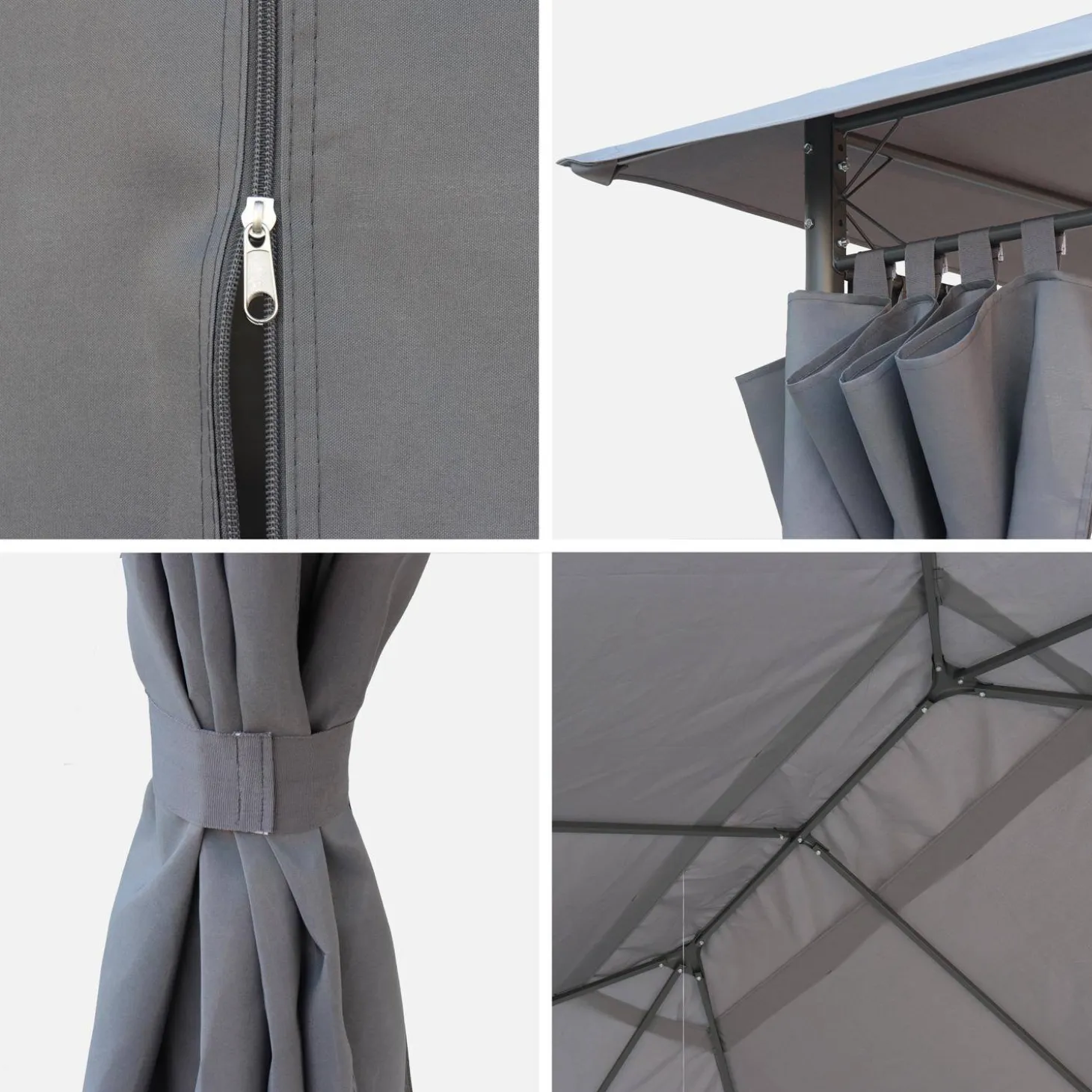 3x4m canopy roof and side curtain kit