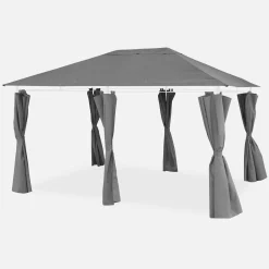3x4m canopy roof and side curtain kit