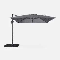 3x3m cantilever parasol + 50x50cm weighted slabs with protected cover included