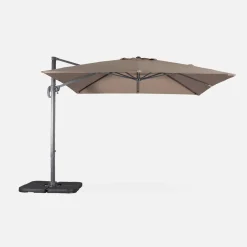 3x3m cantilever parasol + 50x50cm weighted slabs with protected cover included