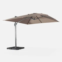 3x3m cantilever parasol + 50x50cm weighted slabs with protected cover included