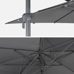 3x4m cantilever rectangular parasol + 50x50cm weighted slabs