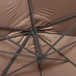 3x4m offset rectangular parasol with 50x50cm weighted slabs