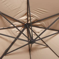 3x4m offset rectangular parasol with 50x50cm weighted slabs