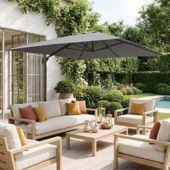3x4m rectangular cantilever parasol