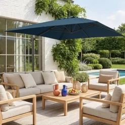 3x4m rectangular cantilever parasol