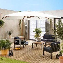 3x4m rectangular cantilever parasol