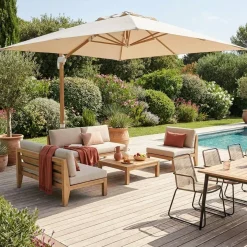 3x4m rectangular cantilever parasol