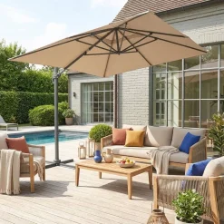 3x4m rectangular cantilever parasol