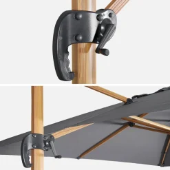 3x4m rectangular cantilever parasol