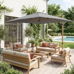 3x4m rectangular cantilever parasol