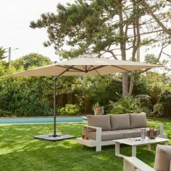 3x4m rectangular cantilever parasol