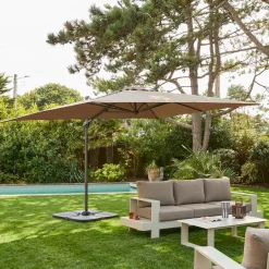3x4m rectangular cantilever parasol