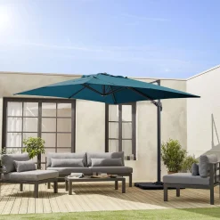 3x3m square cantilever parasol with cover included