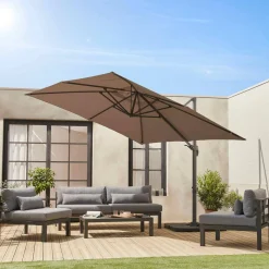 3x3m square cantilever parasol with cover included