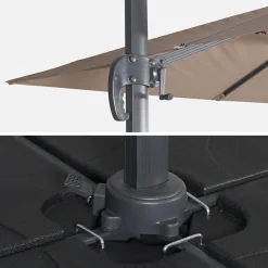 3x3m square cantilever parasol with cover included