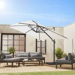3x3m square cantilever parasol with cover included