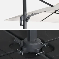 3x3m square cantilever parasol with cover included