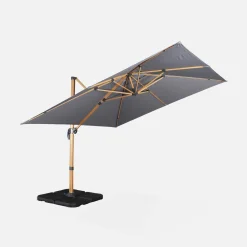 3x3m square cantilever parasol with cover included