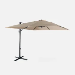 3x3m square cantilever parasol with cover included
