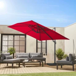 3x3m square cantilever parasol with cover included