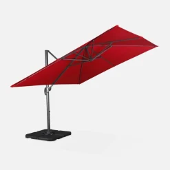 3x3m square cantilever parasol with cover included