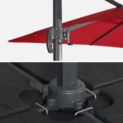 3x3m square cantilever parasol with cover included