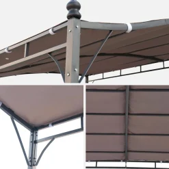 3x2.5m wall-mounted pergola