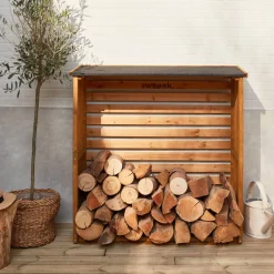 120x45x120cm wooden log shelter